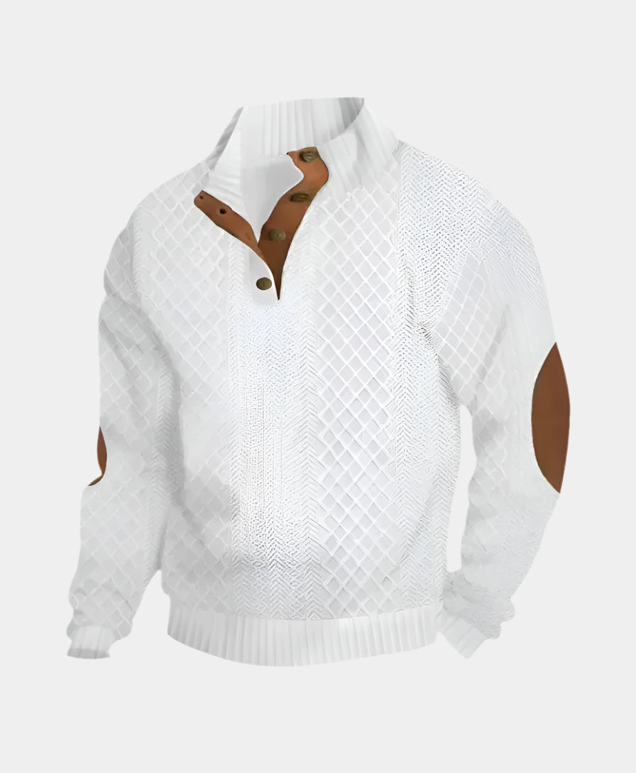 Regal High Collar Knit Pullover - Arvenis Co