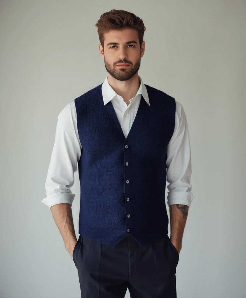 Premium Cashmere Button-Up Vest - Arvenis Co