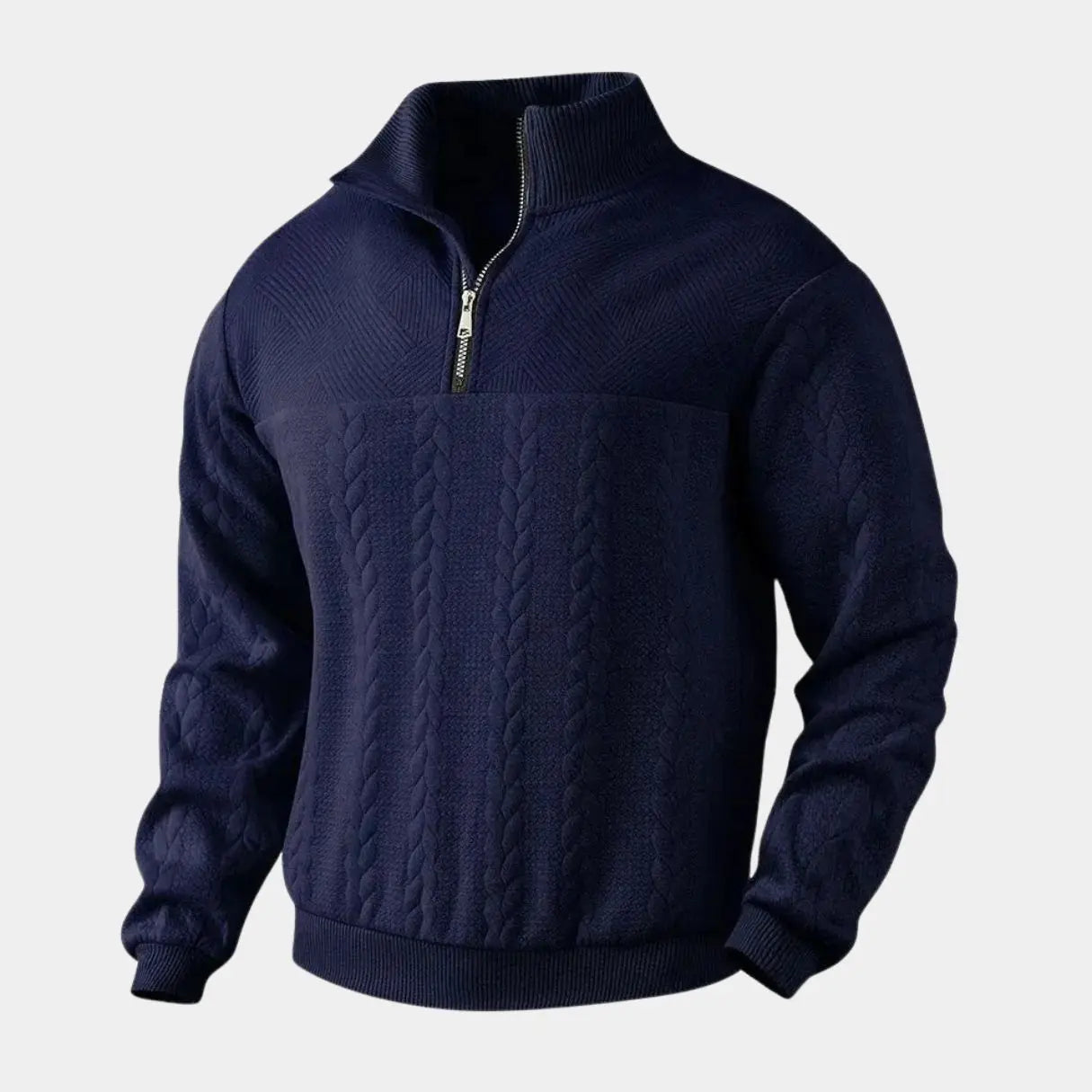 Timeless Elegance Quarter Zip Sweater - Arvenis Co
