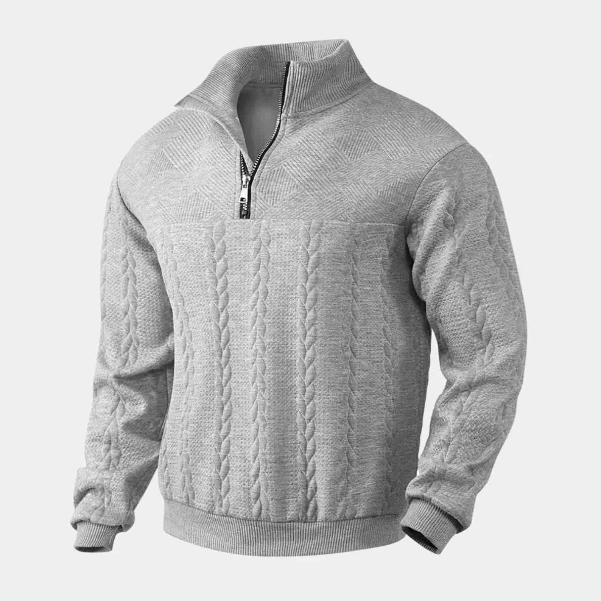 Timeless Elegance Quarter Zip Sweater - Arvenis Co