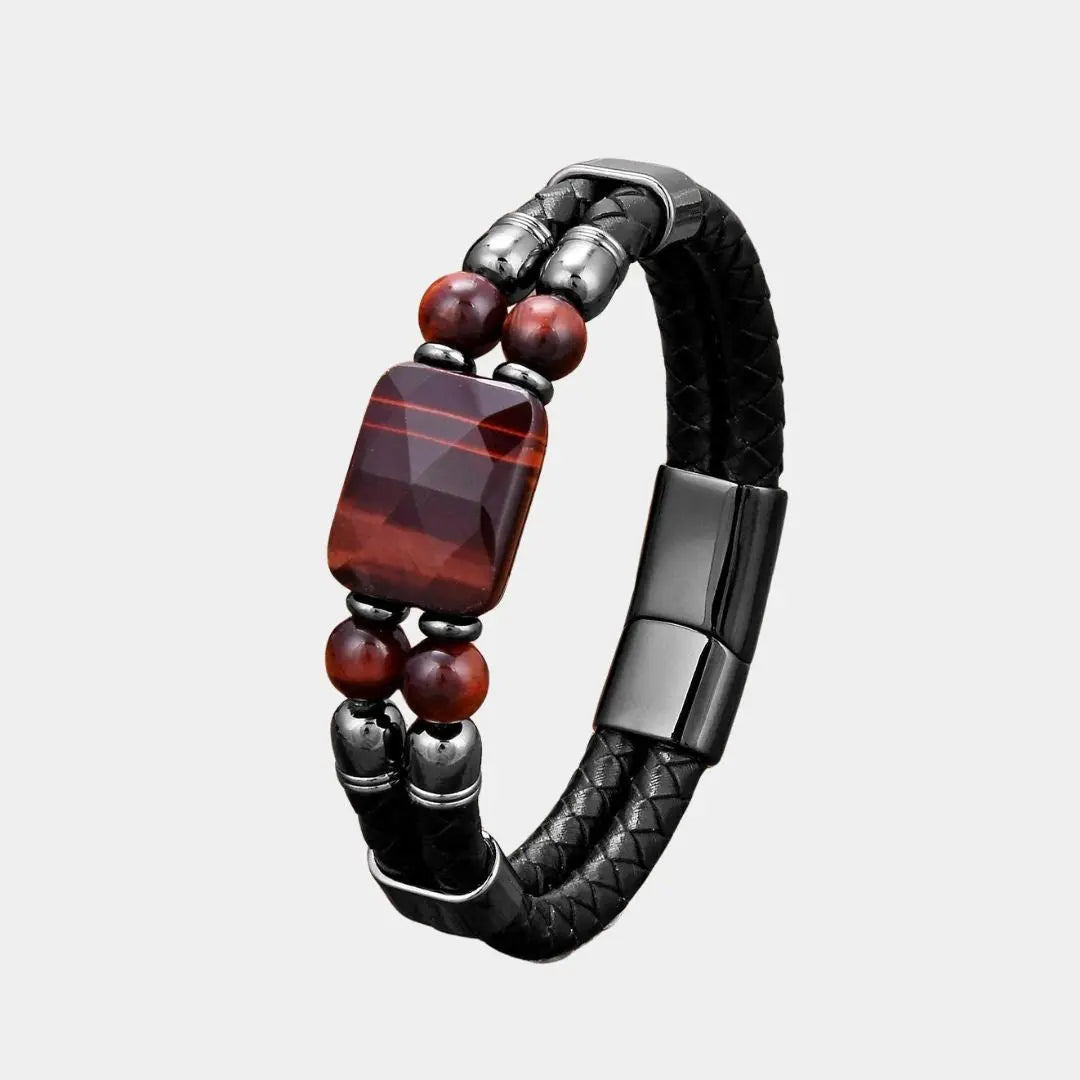 Elegant Tiger Eye Cross Bracelet - Arvenis Co