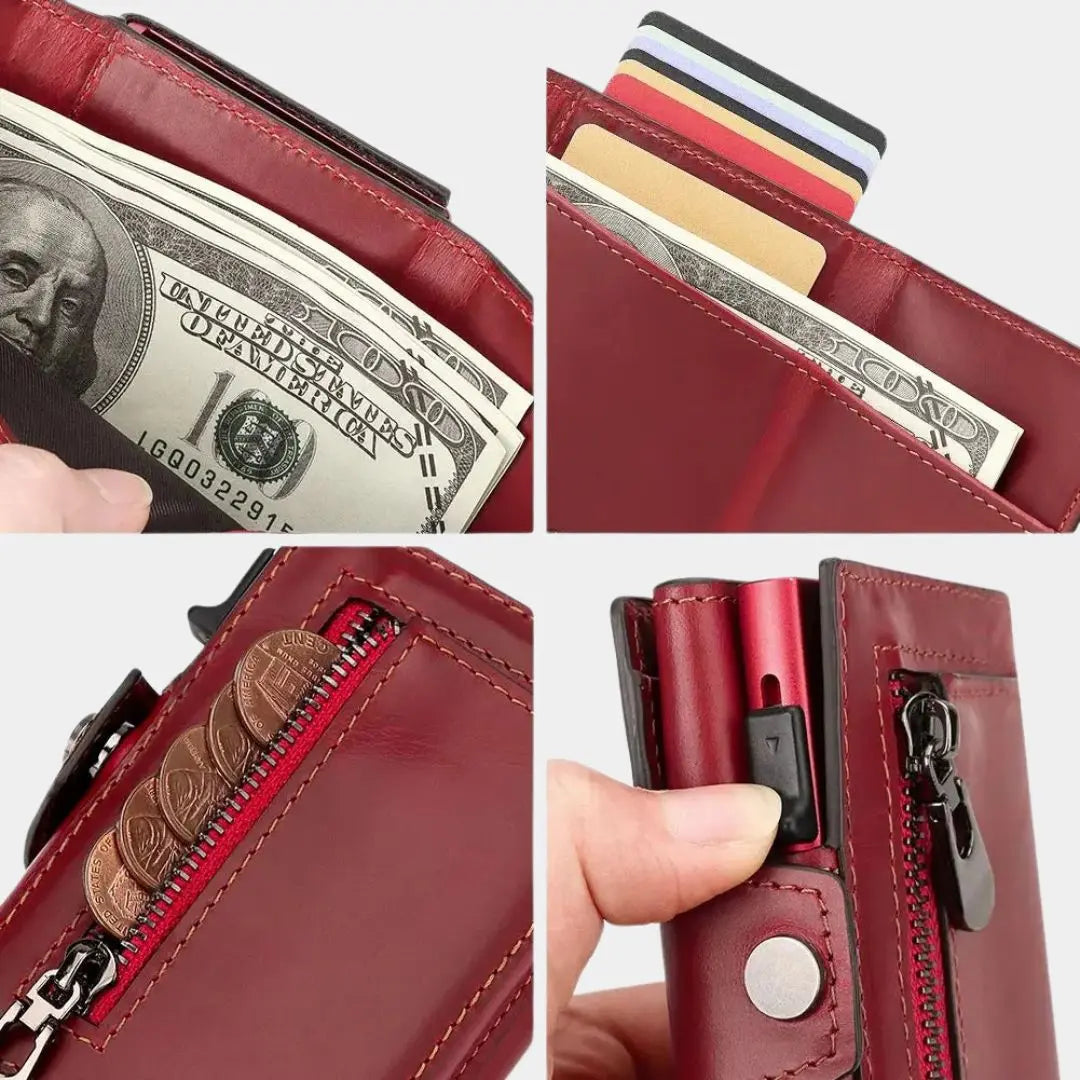 Lancaster Leather Magnet Wallet - Arvenis Co