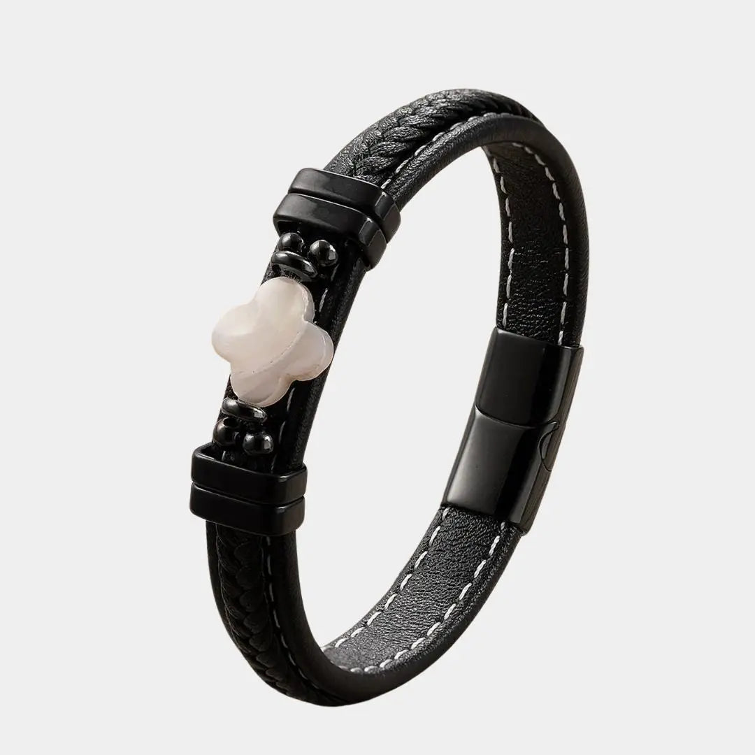 Elegant Clover Stone Bracelet - Arvenis Co