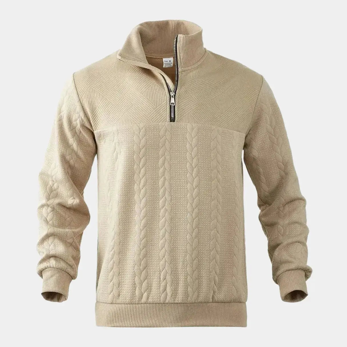 Timeless Elegance Quarter Zip Sweater - Arvenis Co
