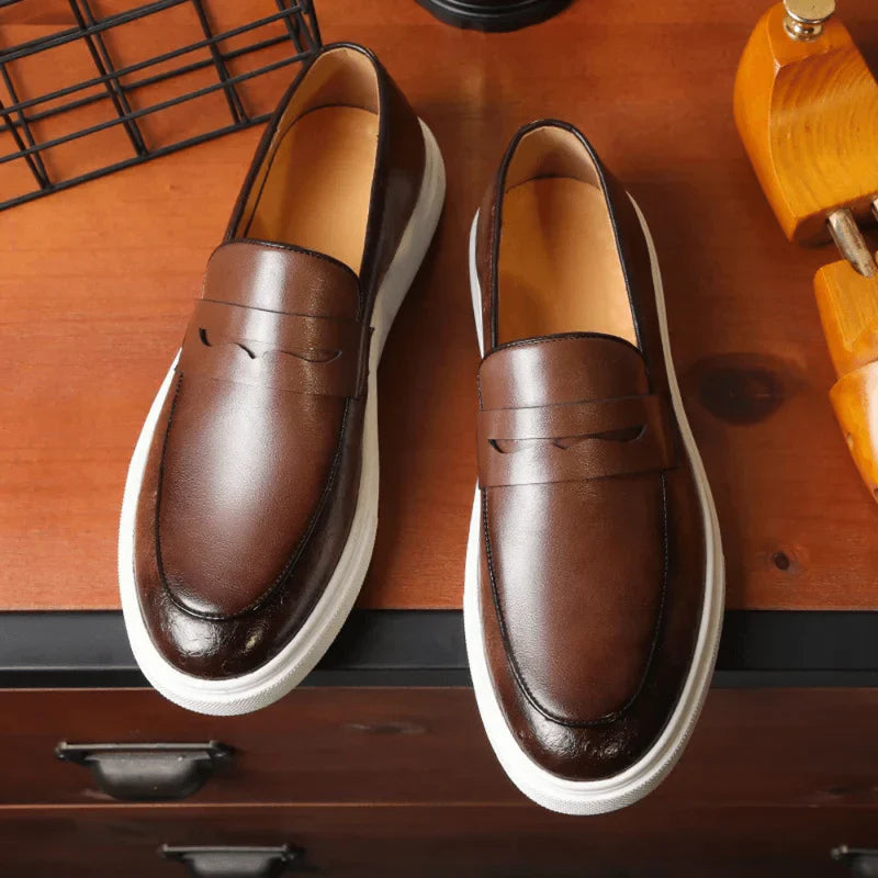 Mocasín de cuero Arvenis® sin cordones