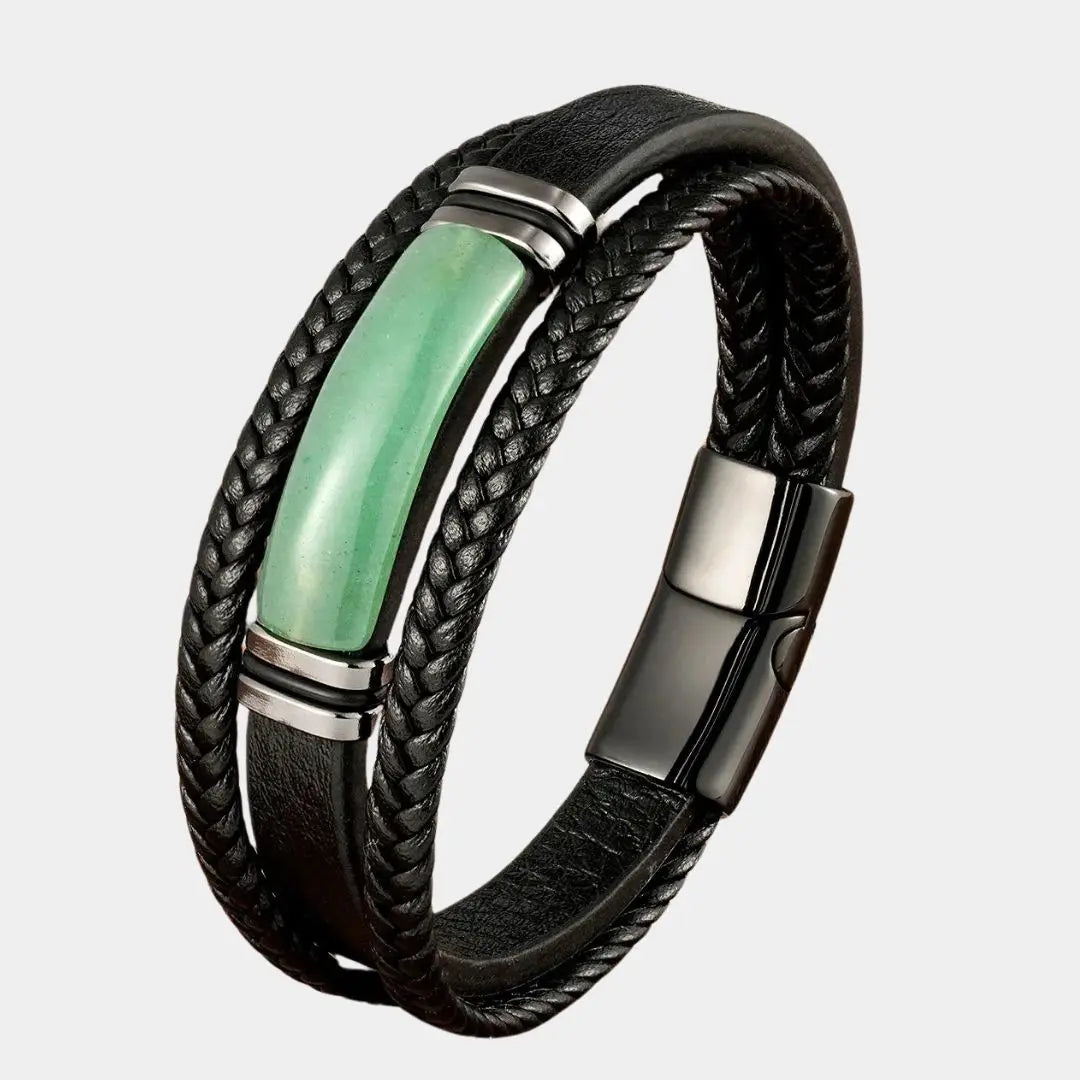 Elegance Cross Charm Leather Bracelet - Arvenis Co