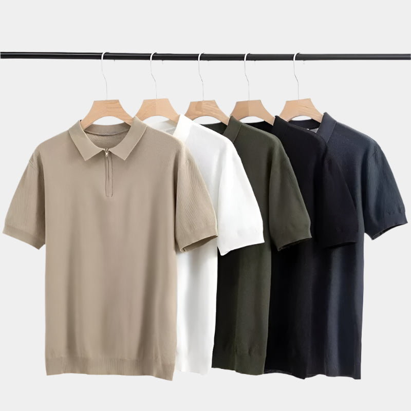 Marbella Poloshirt mit Reißverschluss