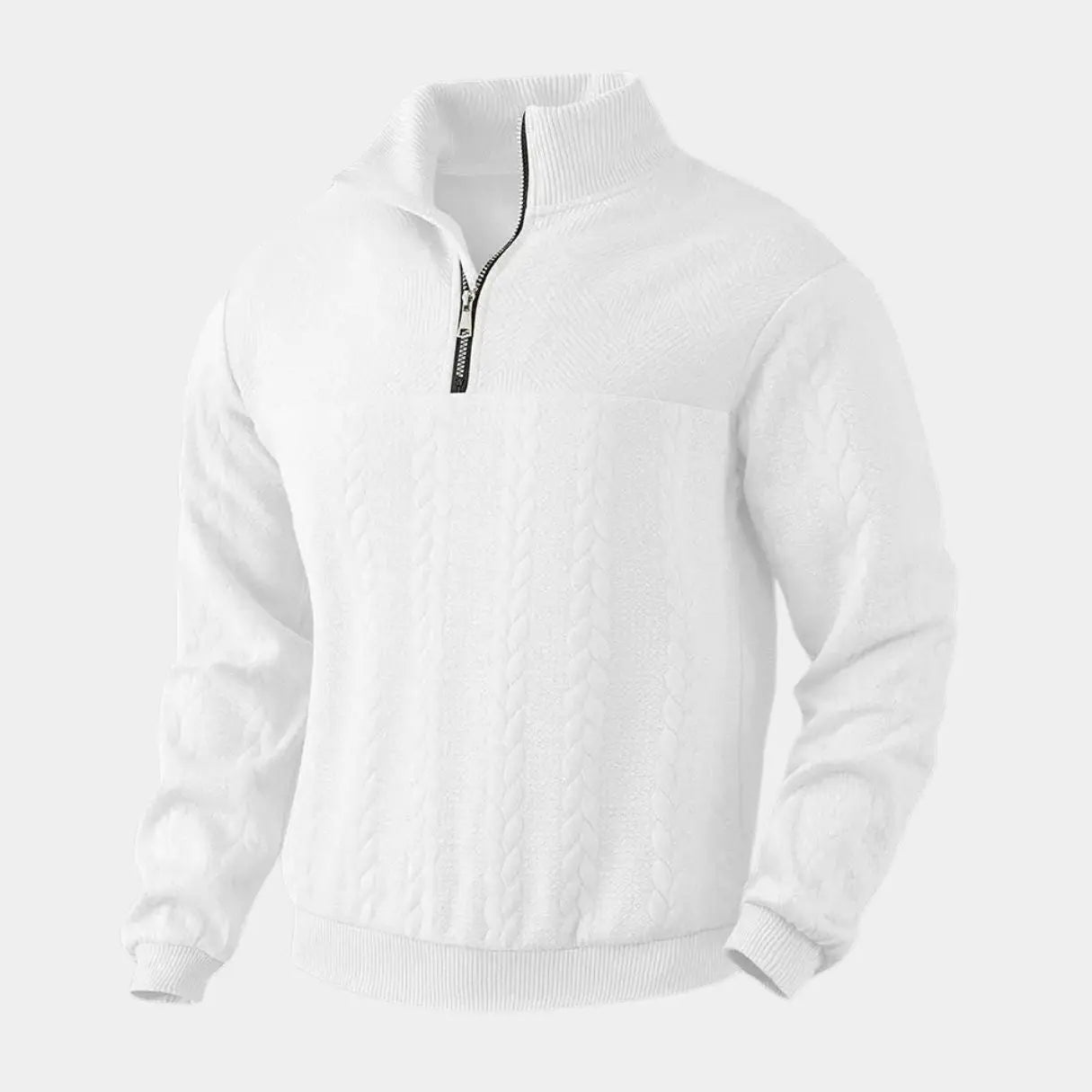 Timeless Elegance Quarter Zip Sweater - Arvenis Co