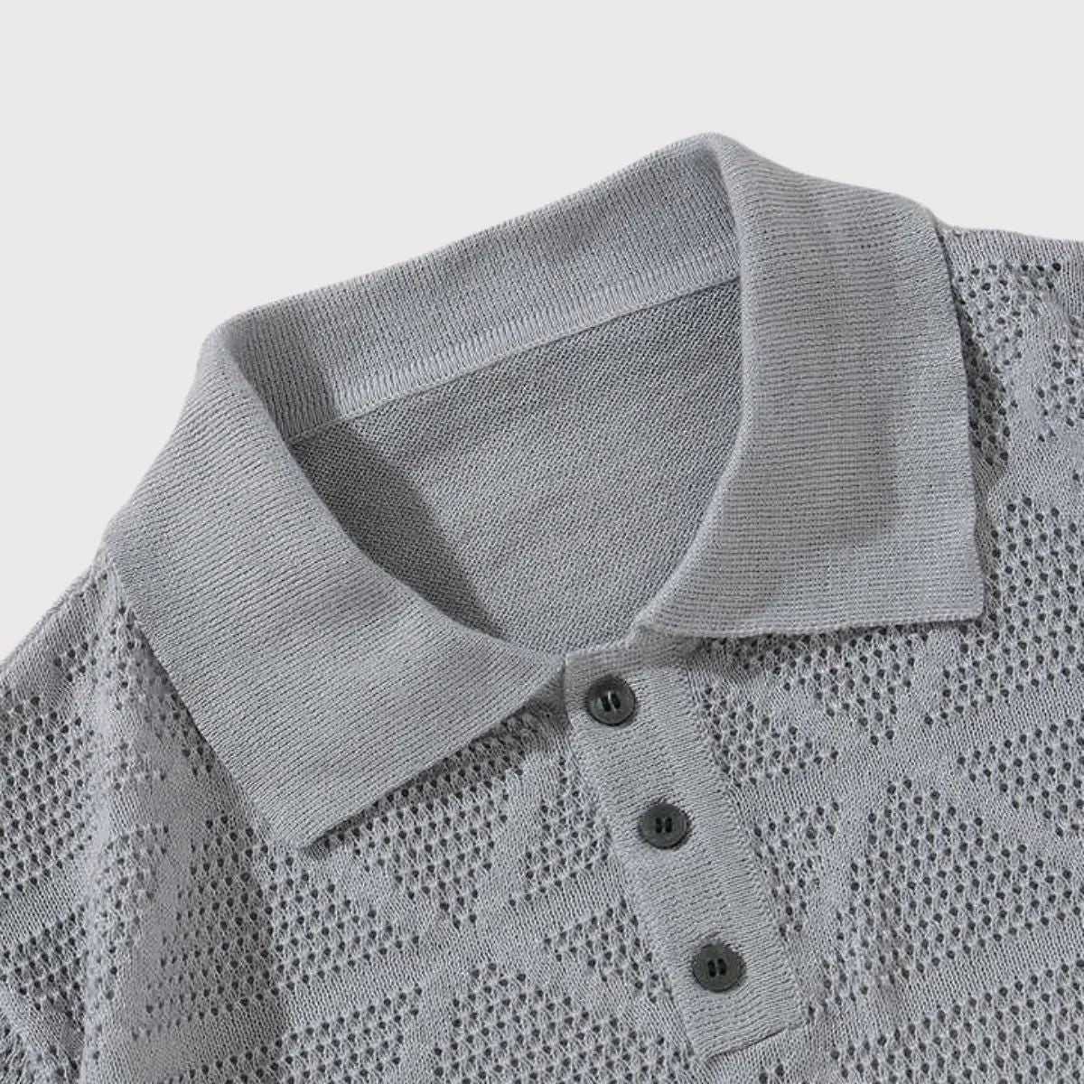 Alessio Textured Knit Polo - Arvenis Co.