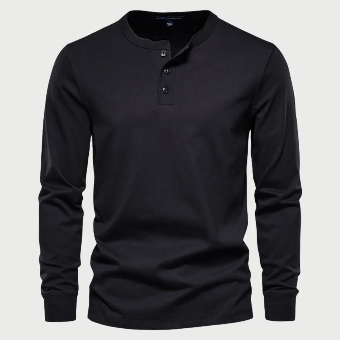 Torino Henry Neck Long Sleeve - Arvenis Co.