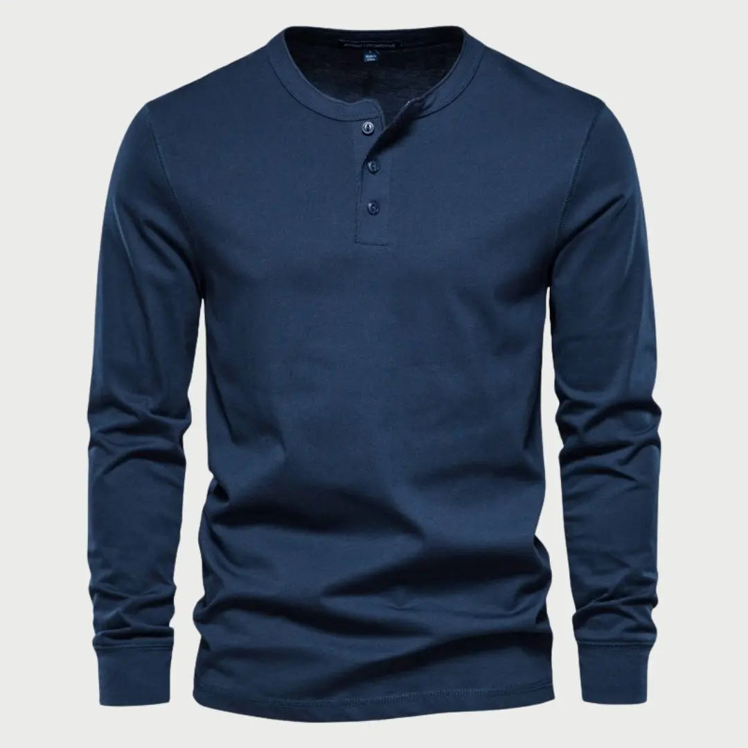 Torino Henry Neck Long Sleeve - Arvenis Co.