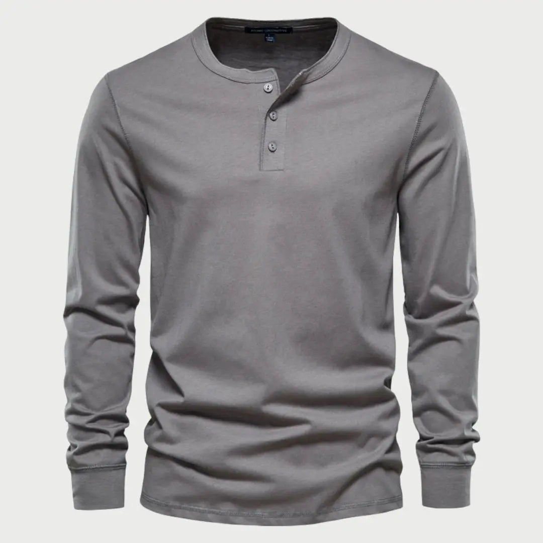 Torino Henry Neck Long Sleeve - Arvenis Co.