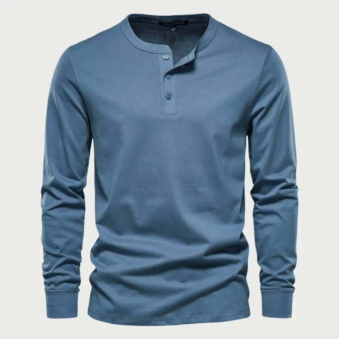 Torino Henry Neck Long Sleeve - Arvenis Co.