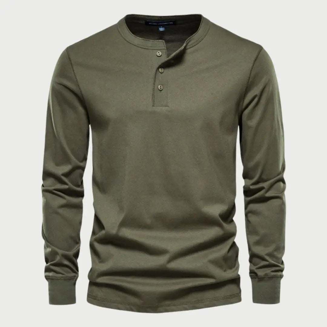 Torino Henry Neck Long Sleeve - Arvenis Co.