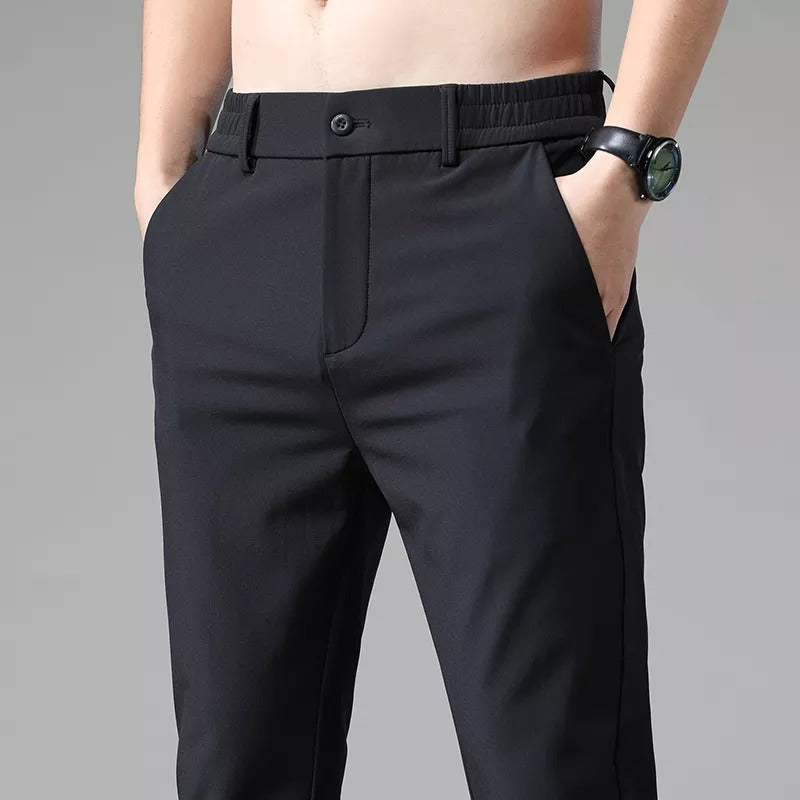 Pantalones de negocios ajustados y elásticos
