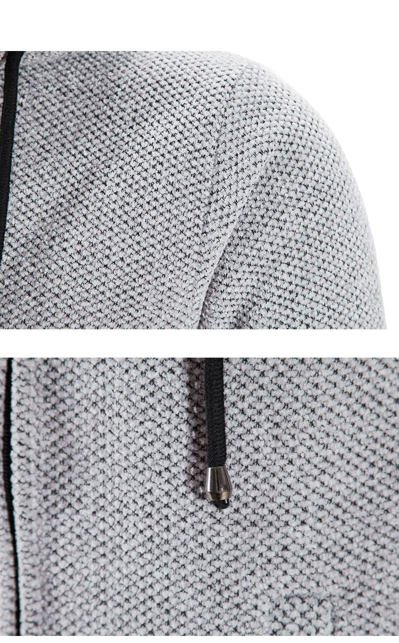 Luxuriöser Herbst-Winter-Cardigan aus Kaschmir-Chenille für Herren