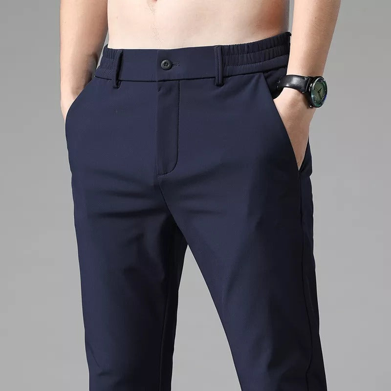 Pantalones de negocios ajustados y elásticos