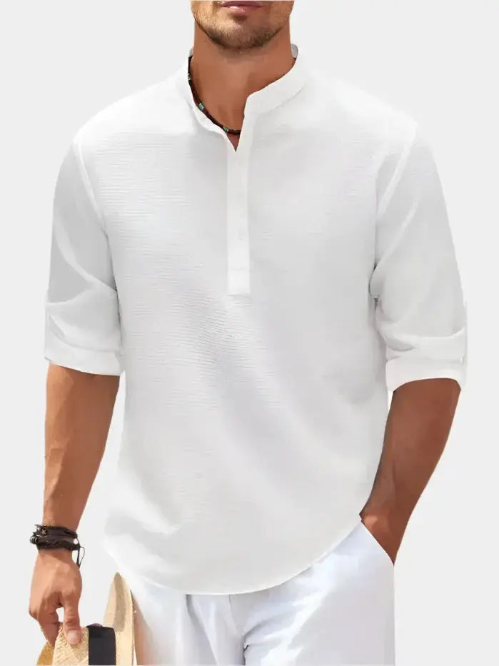 Marseille Casual Henry Long Sleeve - Arvenis Co.