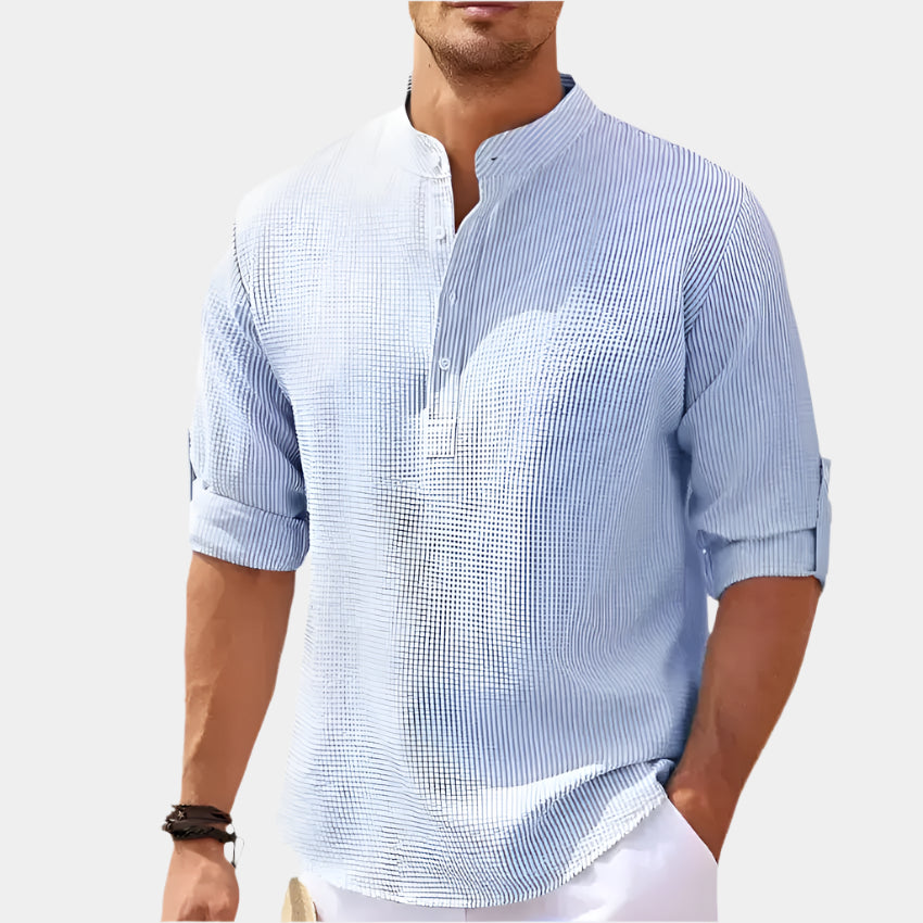 Marseille Casual Henry Long Sleeve - Arvenis Co.