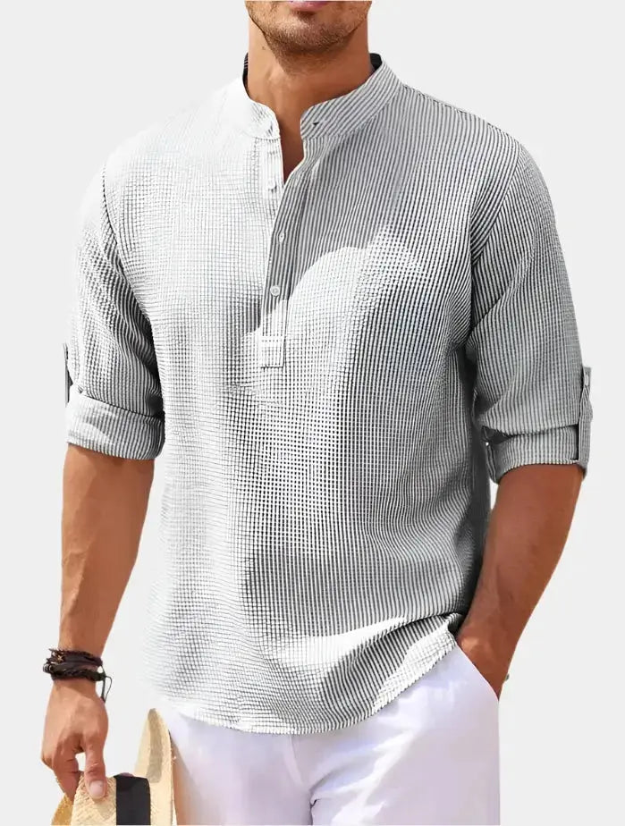 Marseille Casual Henry Long Sleeve - Arvenis Co.