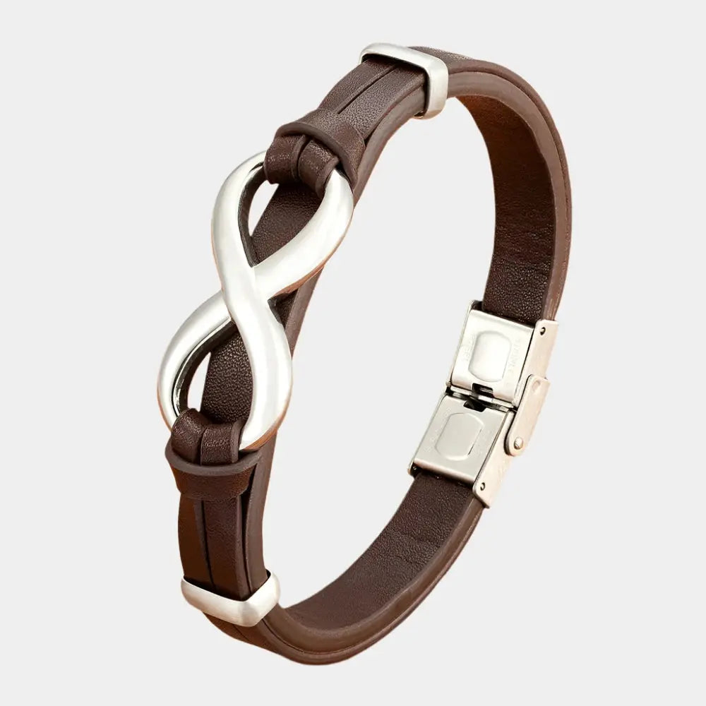 Eternal Leather Charm Bracelet - Arvenis Co