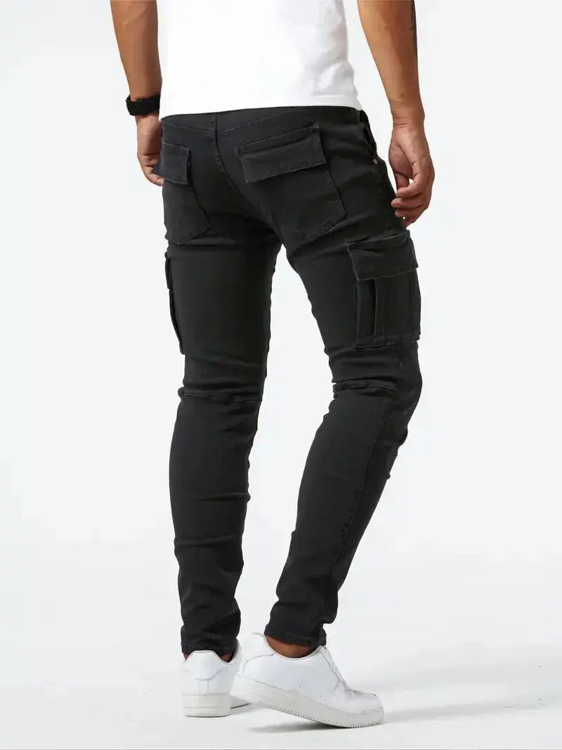Belmont Denim Cargo Trousers - Arvenis Co.