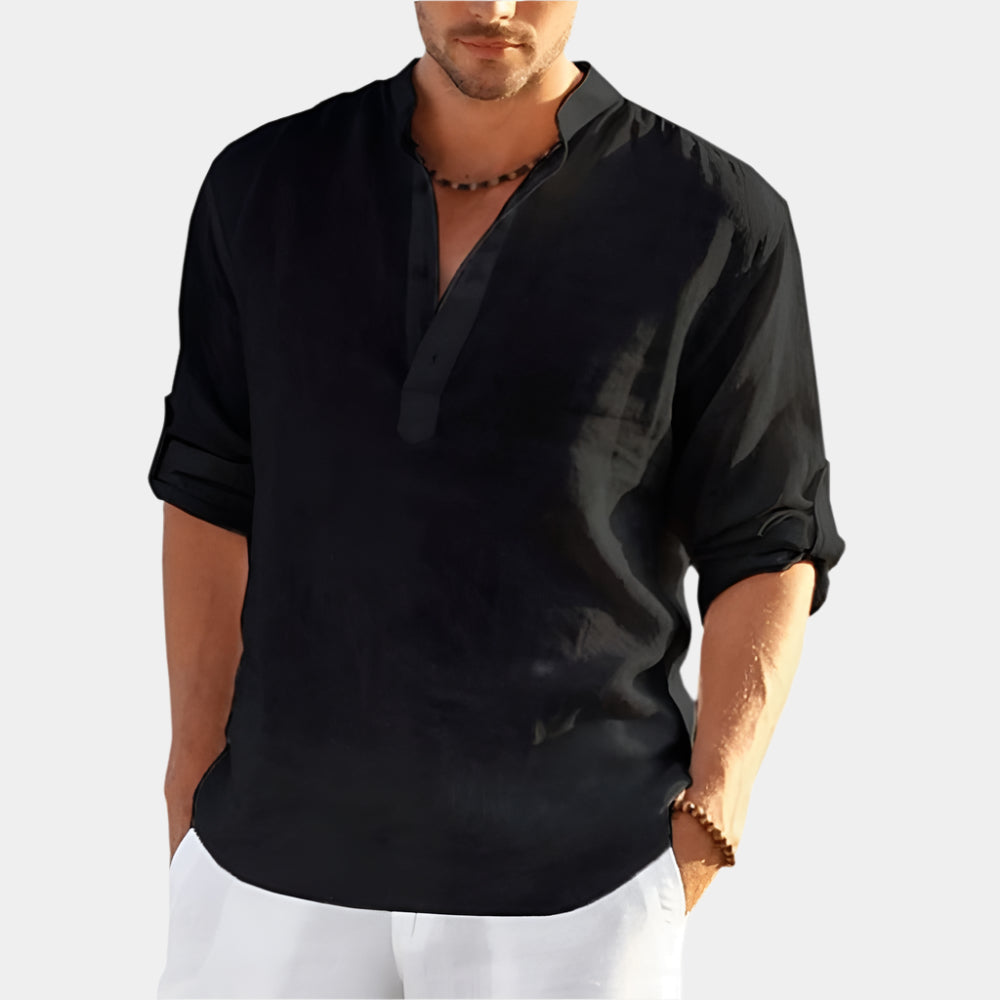 Poloshirts mit Streifenmuster und legerem Kragen