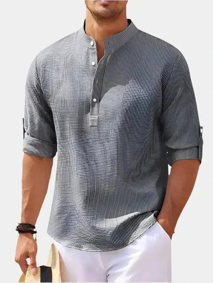 Marseille Casual Henry Long Sleeve - Arvenis Co.