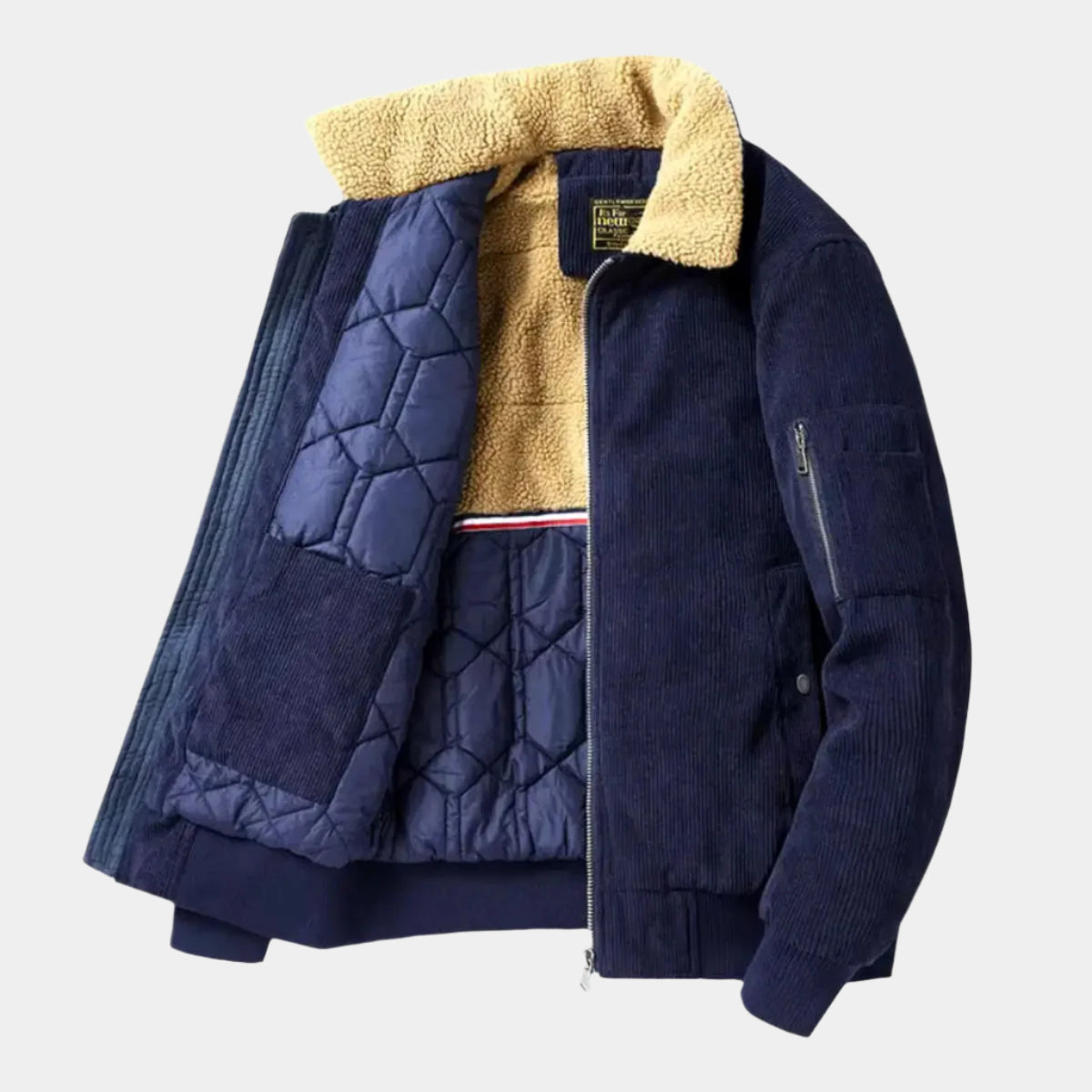 Velvet Corduroy Bomber Jacket - Arvenis Co
