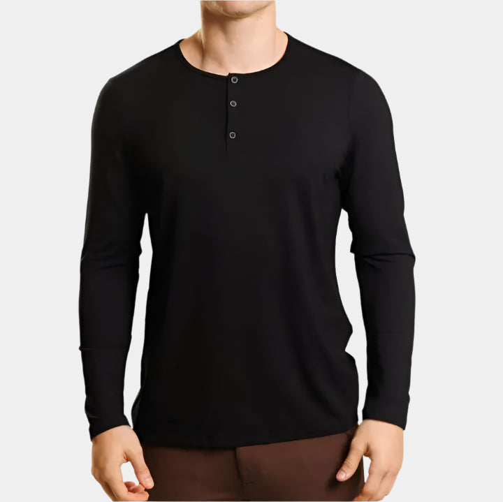 Torino Henry Neck Long Sleeve - Arvenis Co.