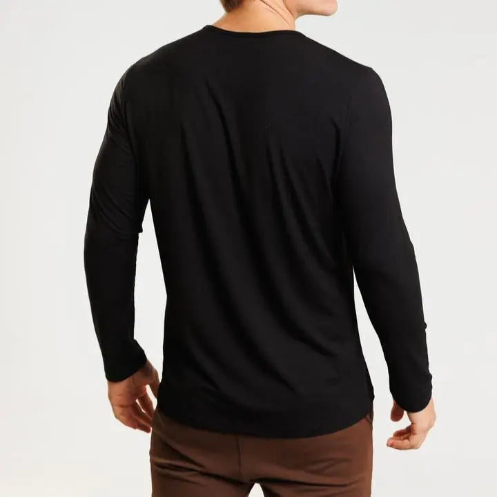 Torino Henry Neck Long Sleeve - Arvenis Co.